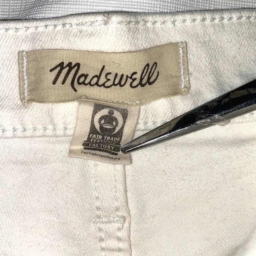 Madewell the girljean tile white women's 26